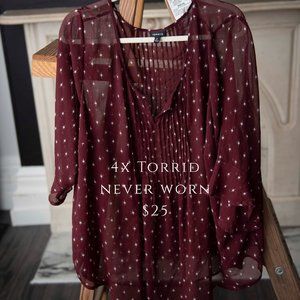 Torrid Size 4 Blouse BRAND NEW